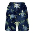 thumbnail image 4 of ZCFZJW Men's Swim Trunks Quick Dry 3D Ocean Marine Printed Beach Board Shorts with Pockets Casual Big and Tall Lightweight Drawstring Elastic Waist Cool Bathing Suits Dark Blue XL, 4 of 5