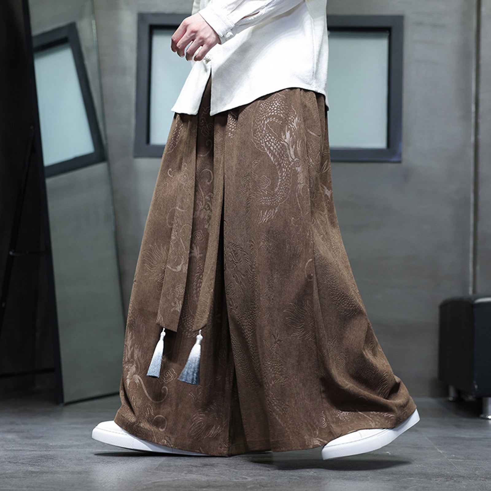 JHLZHS Plaid and Plain Slim Fit Pants for Men Winter New
