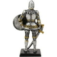 thumbnail image 4 of Ebros Royal Knight avec Épée Dagger et Bouclier Rond Figurine Miniature 5 Pouces H, 4 of 4