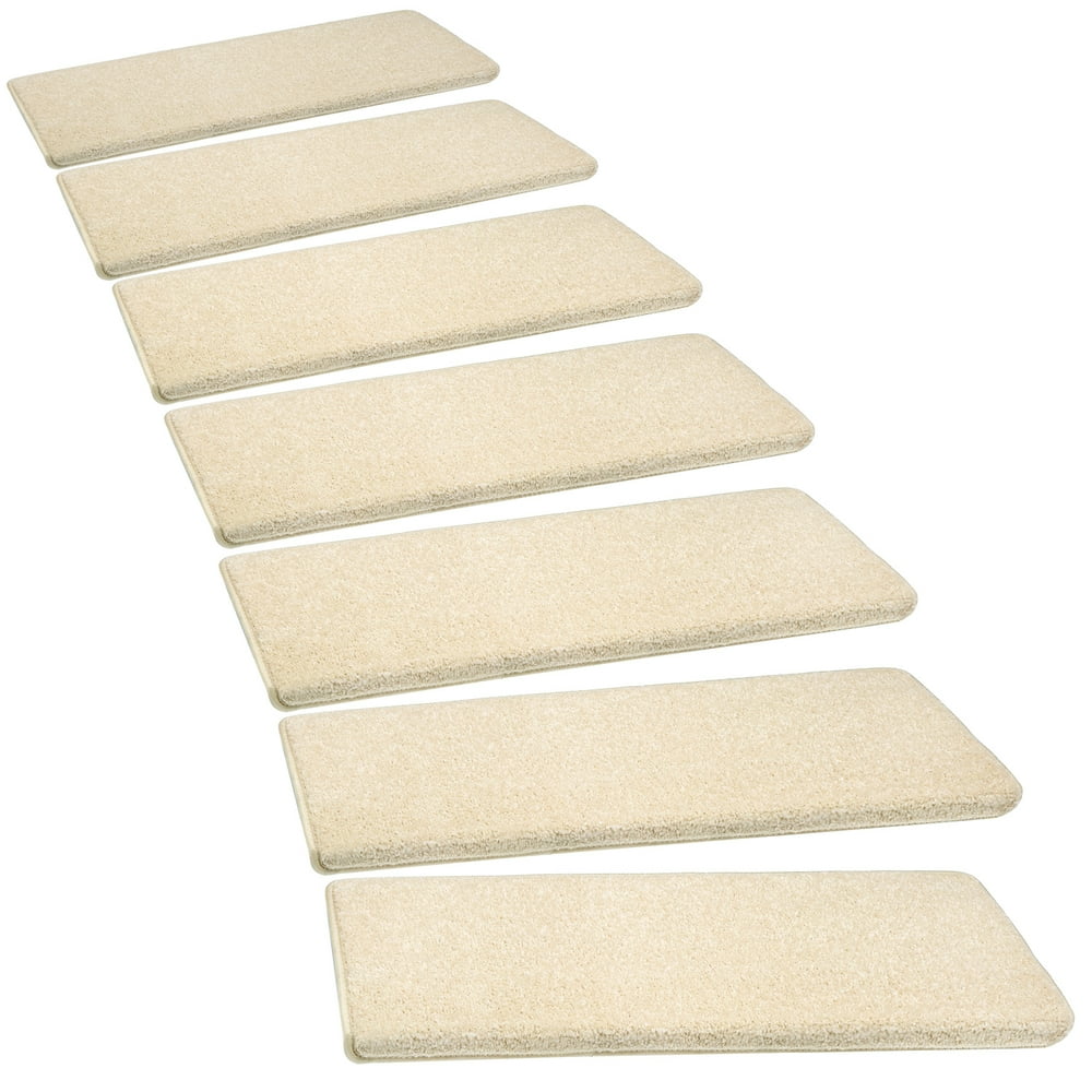 PURE ERA Bullnose Carpet Stair Treads Set of 7 Non Slip Self Adhesive