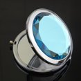 thumbnail image 2 of Femmes Filles Cristal Mini Miroir de Poche Mini Miroir de Cristal Portable Maquillage Compact Rond Miroir Pliant, 2 of 3