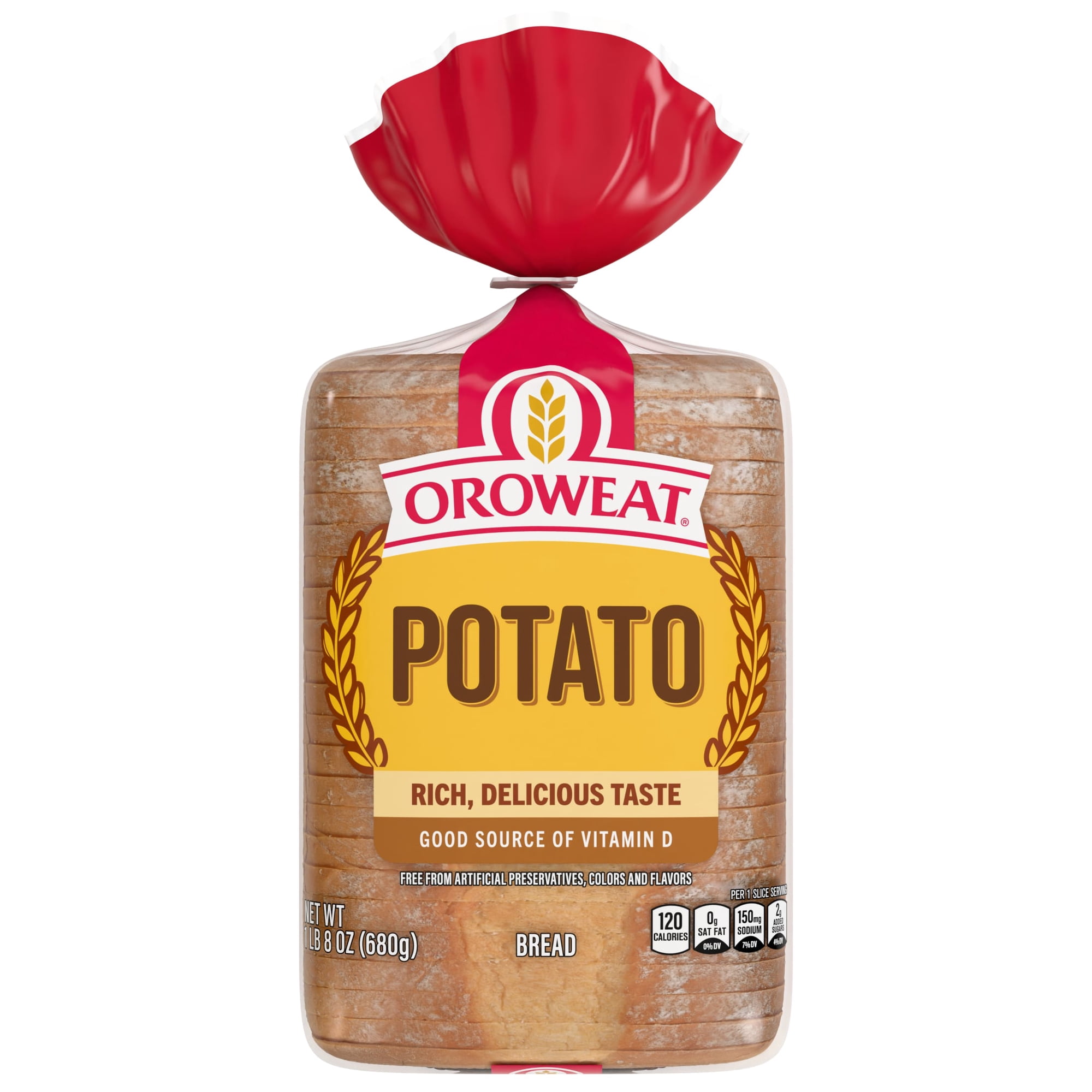 Oroweat Country Style Potato Bread, 24 oz, Potato Bread, Bag