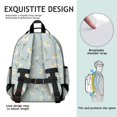 thumbnail image 5 of Daisy Pioneer Flower Blue Pattern Cute School Backpack Bag for School with Padded Back and Adjustable Shoulder Straps 15.25"x11.5"x5.25", 5 of 5