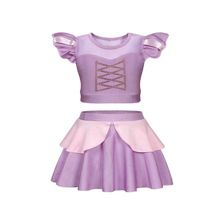 Maillot De Bain Fille 3 Pièces Princesse Queue Longue - Tankini Écailles Poisson Cosplay