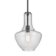 thumbnail image 3 of 42141BKCS Kichler Lighting Everly - 1-Light Medium Pendant with Transitional Style 15.25 Inches Tall by 10.5 Inches Wide-Black Finish-Clear Seeded, 3 of 4