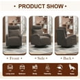 thumbnail image 3 of Lunale Teddy Swivel Glider Rocking Chair for Baby Nursery, Indoor, Drak Gray, 3 of 8