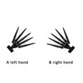 thumbnail image 4 of Cateissary Dedos Guante Flexibilidad Suministros para fiestas Flexible Práctico para usar Estructura firme Decoración de Halloween Accesorios de Kits de decoración para fiestas Mano derecha negra, 4 of 6