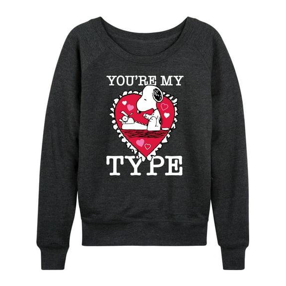 Peanuts - You're My Type - Women's Lightweight French Terry Long Sleeve Shirt