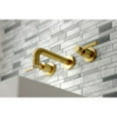 thumbnail image 3 of Kingston Brass KS8127DL Concord 2-Handle Wall Mount Bathroom Faucet, Brushed Brass, 3 of 5