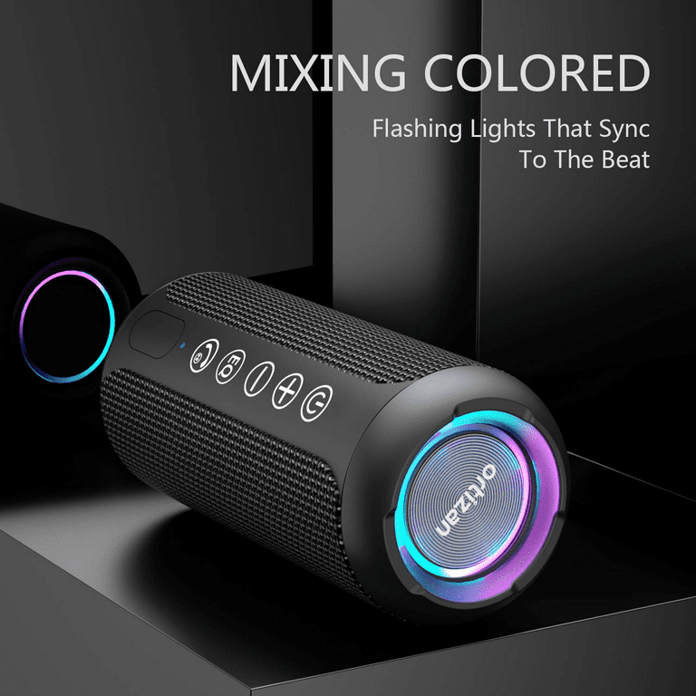 materiale dome Fra Ortizan Portable IPX7 Waterproof Wireless Bluetooth Speaker with 24W Loud  Stereo Sound, 30H Playtime, Black - Walmart.com