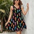 thumbnail image 3 of Colorful Flip Flops Sleeveless Dress Women Summer Evening Dresses Ladies Sundress, 3 of 7
