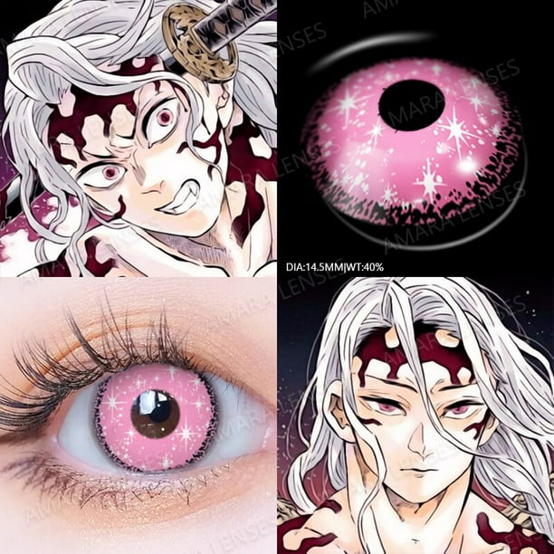 AMARA lentes de contacto de Color para ojos, lentes de contacto de Color rojo, accesorios de Anime, pupilas de belleza, Halloween, Cosplay