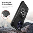 thumbnail image 5 of TJS Phone Case for Cricket Icon PRO 2026 / AT&T Motivate Pro 2 5G, with Tempered Glass Screen Protector, [Military Grade] Robotic Magnetic Support Car Mount Metal Ring Holder Kickstand Cover (Black), 5 of 5