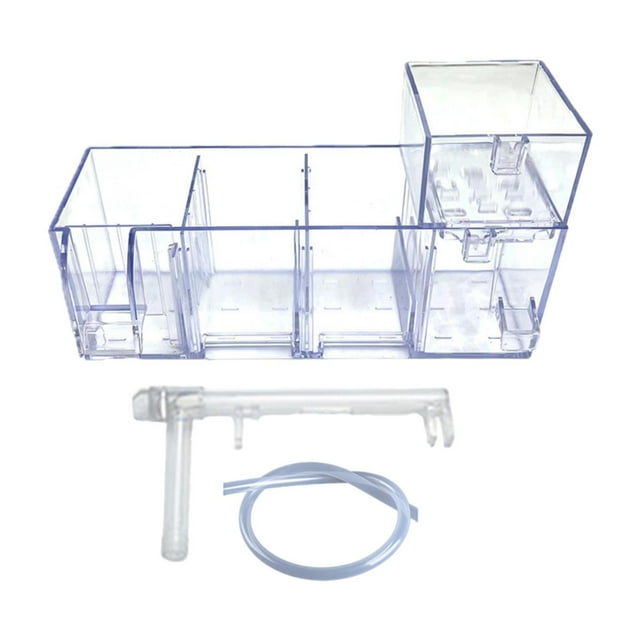 Tachiuwa Boîte de Filtre d'Aquarium Filtration Accessoires de Réservoir Robustes Boîte de Filtre de Réservoir Tuyau Humide et Sec