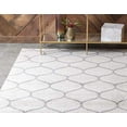 thumbnail image 3 of Unique Loom Trellis Frieze Collection Lattice Moroccan Geometric Modern Area Rug, 10 x 13 Feet, Ivory/Gray, 3 of 5