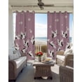 thumbnail image 6 of Cherry Blossoms Blackout Curtains for Bedroom Living Room Darkening Curtains 63 Inches Long White Crane Harmony Pink Window Curtain 2 Panels Set Insulated Window Treatment Grommet Drapes 42"x63", 6 of 9