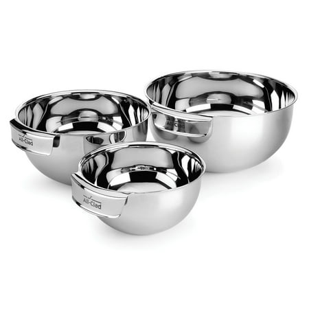 All-Clad Stainless Steel 3-Piece Mixing Bowl Set (MBSET)