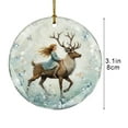 thumbnail image 2 of Eoozwa 2 Packs Courage Themed Christmas Ornament, Inspirational Reindeer Pendant Handcrafted Glass Ball Decoration for Holiday Tree Decor Unique Gift for Family Festive Home Accent, 2 of 6