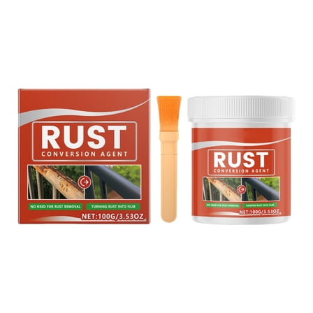 Jesscasday High Efficiency Rust Converter and Metal Primer 3.53oz for Vehicle, Outdoor Facilities, and Industrial Equipment