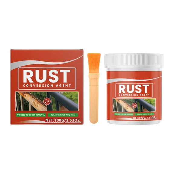Jesscasday High Efficiency Rust Converter and Metal Primer 3.53oz for Vehicle, Outdoor Facilities, and Industrial Equipment