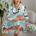 thumbnail image 6 of Hirioo Christmas Winter Animals for Women's Pajama Sets 2 Piece Pjs Women's Long-Sleeved Pajama Set Button Down Sleepwear,S-XXL-XX-Large, 6 of 7