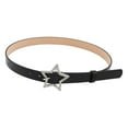 thumbnail image 4 of Abbraccia 2x PU Leather Belt Women Star Rhinestone Metal Buckle Waist Band Decorative Waist Strap Belts Eyelet Belt for Gothic Clothing Pants Party Jeans, 4 of 10