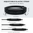 thumbnail image 3 of WATERFLY Unisex Adjustable Sports Jogging Fitness Nylon Running Waist Belt Elastic Band,Black, 3 of 7