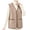 Khaki, variant on Mgmyaa Fleece Vest Women's Sleeveless V-Neck Button Down Short Sherpa Jacket Casual Outerwear