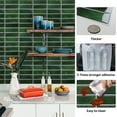 thumbnail image 3 of DEWOO Peel and Stick Backsplash - 10 Sheets of 12"×12" - 3D Adhesive Peel and Stick Tile Backsplash for Kitchen, Bathroom, Wall Tile, Emerald Green, 3 of 11