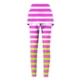 thumbnail image 4 of Puntoco Pantalones De Cintura Elástica Cómodos A Rayas A La Moda Para Mujer, Pantalones De Doble Capa Con Bolsillo Para Yoga, Rojo Rosa Xxxl, 4 of 5