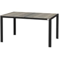 thumbnail image 3 of Aluminum Patio Table - Spacious Dining Surface - Backyard Dining / Quick - dry Feature to Avoid Spill Lingering / Wood - plastic Composite Top for Aesthetics, 3 of 6