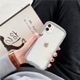 thumbnail image 1 of Clear Transparent Silicone Full-Body Protective Case  – Shockproof, Ultra-Durable Gel TPU Cover (Gray,iPhone14), 1 of 11