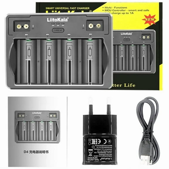 Lii-D4 21700 18650 26650 16340 14500 AA AAA 9V 3.7V Universal Charger