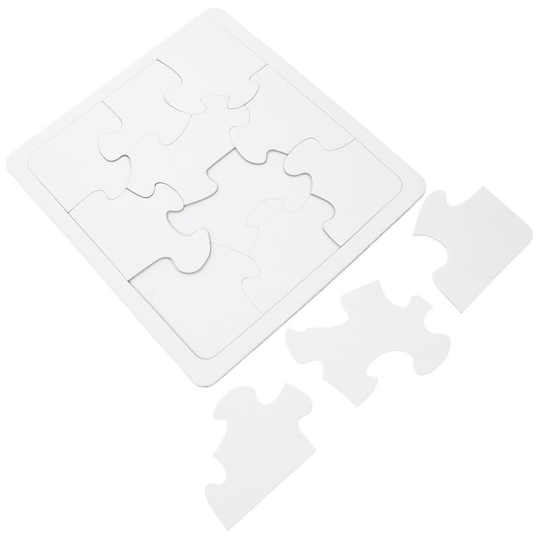 Tinksky 4pcs Blank Puzzles Paper Draw on Puzzle Wedding Favor DIY Custom Puzzle, Size: 18.5X16.5X0.2CM