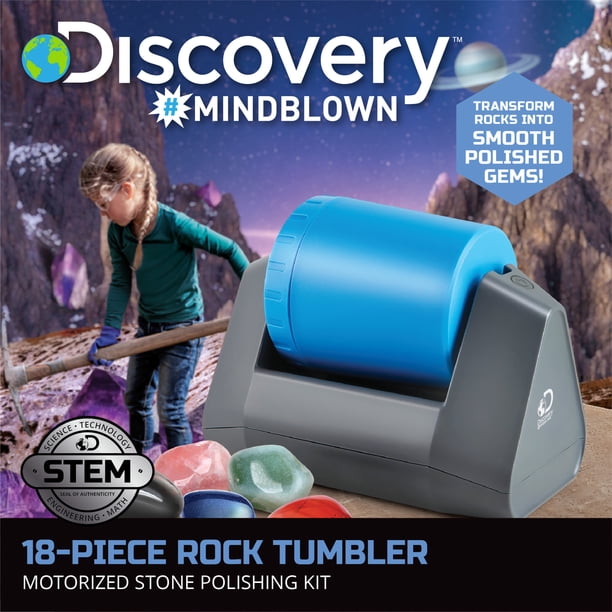Discovery #MINDBLOWN 18-Piece Rock Tumbler Set with Polishing