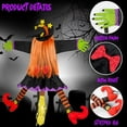 thumbnail image 4 of Dream House Crashing Witch Into Tree with Broom Climbing Witch Halloween Decoration, 4 of 8
