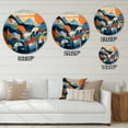 thumbnail image 4 of Designart "Perspectives of Mid Century II" Modern Midcentury Metal Round Art Living Room, 4 of 5