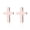 Rose Gold Cross Stud, variant on Mini Cross Stud Earrings Stainless Steel 18K Gold Plated Elegant Jewelry Gifts-Black Cross Stud