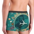 thumbnail image 4 of Kdxio Men's Boxer Briefs with Around The Planet Print - Comfortable and Breathable Underwear for Everyday Wear, 4 of 7