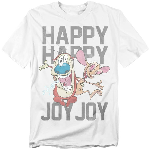 Ren And Stimpy T-Shirt Happy Happy Joy Joy Unisex Graphic Tee For Men & Women