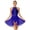 Royal Blue, variant on Aislor Women's Lyrical Dress Sleeveless Color Block Chiffon Skirted Leotard Contemporary Dance Royal Blue M