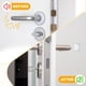 thumbnail image 5 of Protector de pared para puerta Uxcell, topes de puerta de goma autoadhesivos en forma de diamante, protectores redondos para pomos de puerta, cojín de pared 1.57", 5 of 7