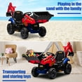 thumbnail image 6 of 24V Kids Ride on Excavator Digger Toy Cars, JCB Powered Ride on Backhoe Construction Toy with Bluetooth, Electric Tractor Car with Remote Control, Adjustable Front and Back Loader for 3-6 Boys Girls, 6 of 9