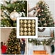 thumbnail image 1 of Juego de 24 Bolas Navideñas | Adornos Navideños de Plástico Beige, Rojo, Caqui y Verde | Adornos Irrompibles para Árbol de Navidad de 6 Cm | Orificios Ajustables para Colgar | Decoración para Pared,, 1 of 6