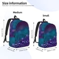 thumbnail image 2 of Disketp Purple and Green Glitter Mochila de Lona Estampada, Mochila Escolar de Viaje Ligera para Estudiantes y Portátil-Medium, 2 of 5