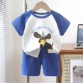 thumbnail image 4 of Birdeem Chemises pour Filles Bébé Été Garçon Ensemble Mignon Imprimé Col Rond Manches Courtes Shorts, 4 of 12