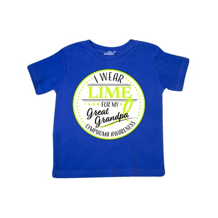 

Inktastic I Wear Lime for my Great Grandpa- Lymphoma Awareness Gift Toddler Boy or Toddler Girl T-Shirt