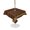 Brown, Orange, Bronze, variant on Outdoor Tablecloth with Umbrella Hole for Patio/Picnic/Party/Camping, White Boho Waterproof Table Cloth Square Cover Washable, Ethnic Tribe Striped Vintage (60"x 60")