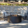 thumbnail image 6 of Real Flame Aegean 36" Round Steel Propane or Natural Gas Fire Pit Table in Black, 6 of 9