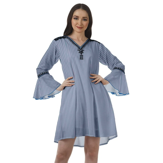 Moomaya Robes Aguichant Brodées Femmes Été Boho Plage Robes Femmes